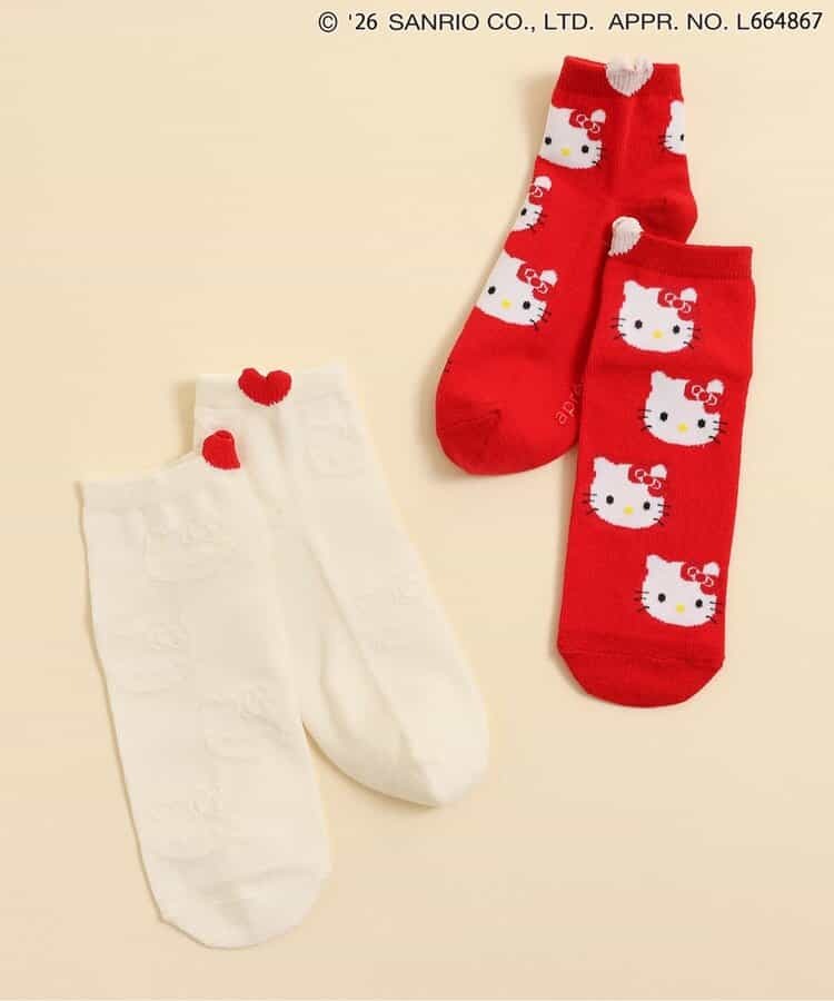 Sanrio Hello Kitty兒童襪 2款可選 日本2月16發售