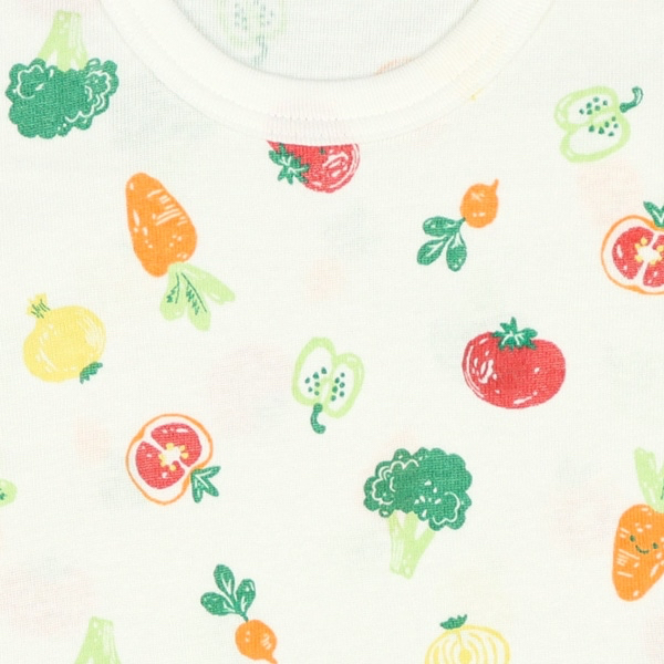 🇯🇵預訂 日本直送🇯🇵蔬菜印花純棉短袖包屁衣三件套