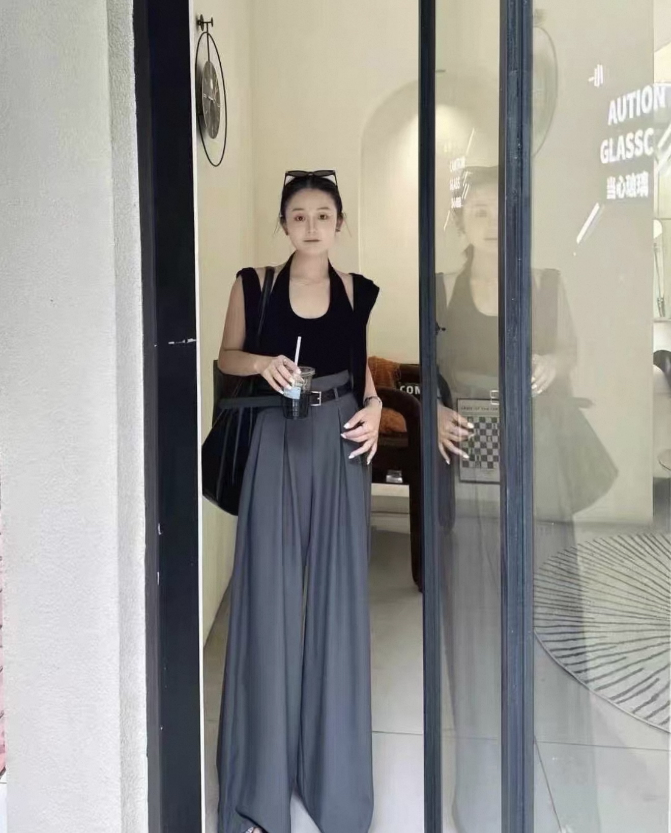 PT222西装韩版宽松裤