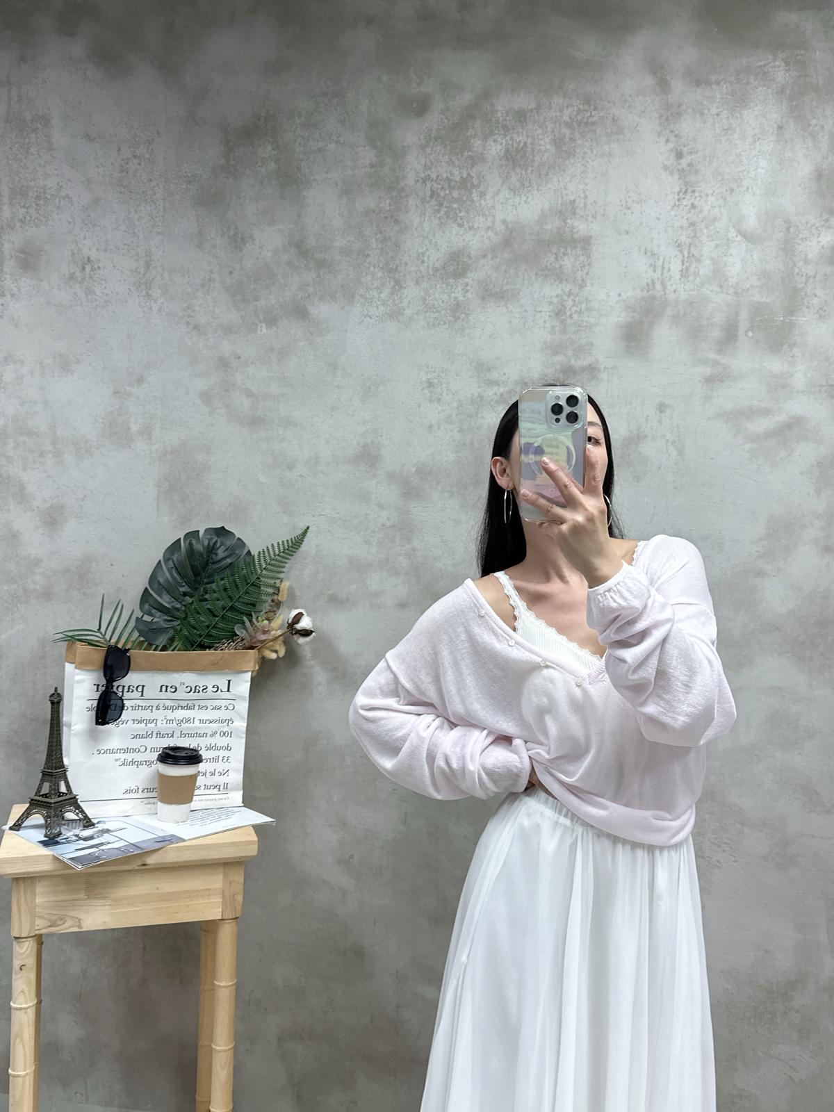 H20 喱士邊暗紋Bra top