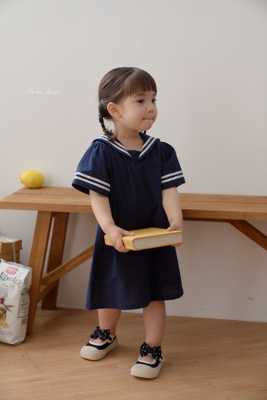 ☀️預訂 韓國直送☀️🇰🇷Bebenine三色海洋風水手領短袖連身裙