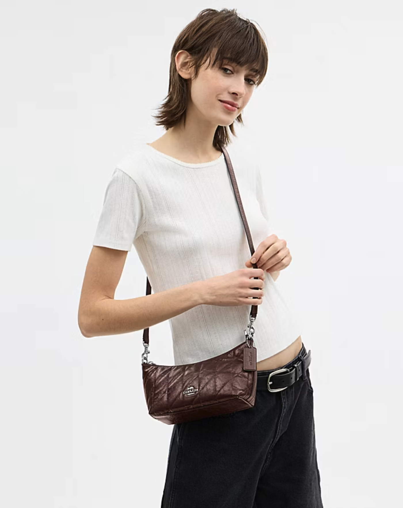 COACH Caitlin shoulder Bag with Quilting 