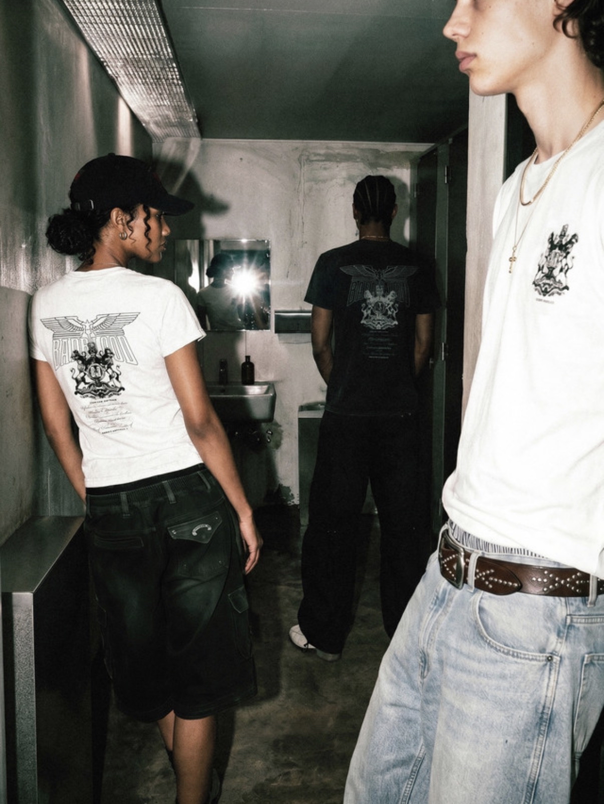 BADBLOOD新款[w-tee26-171] Lion Crest Print 1/2 T-Shirt - White