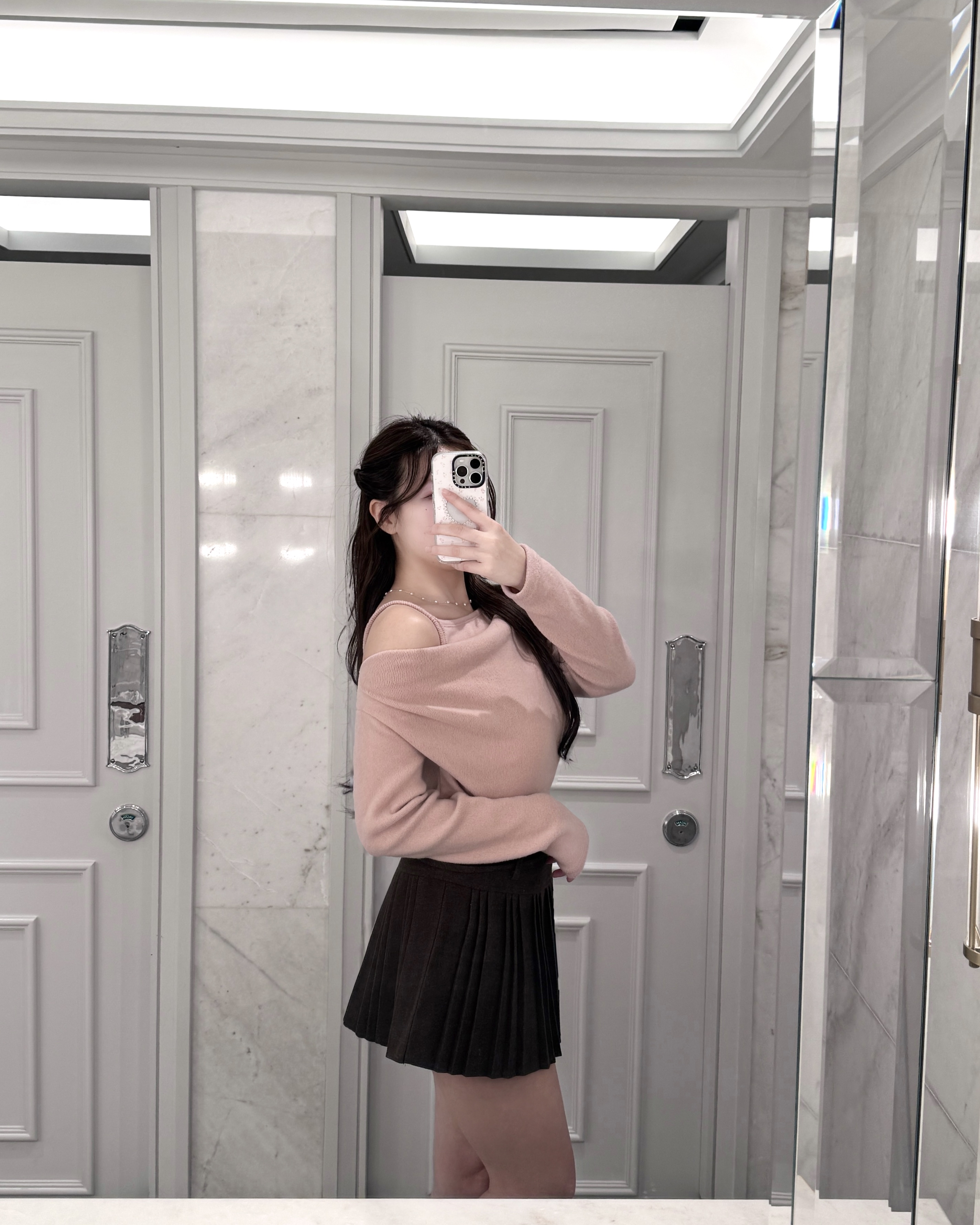 【 ˶୨⚑ 版型極好🧸梨型女孩必入！超顯瘦🤎日常上班OK～銀扣腰BELT百摺裙褲！】 Earth Tone Pleated Belt Skirt Pants(兩色入)