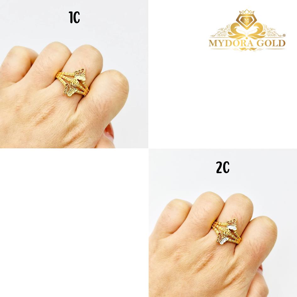 MYDORA Cincin Rosie Duo-Rama-rama (5G) | EMAS 916/22K