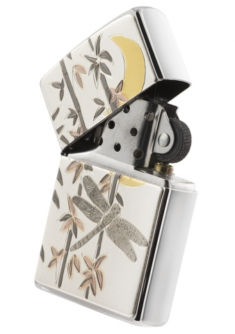 Zippo -日版 日本傳統風格-竹林蜻蜓 浮世繪蜻蜓繞竹 ZBT-5-82a / ZA-5-82a  防風打火機 | ZIPPO 指定授權經銷商 |美國製造 | 收藏