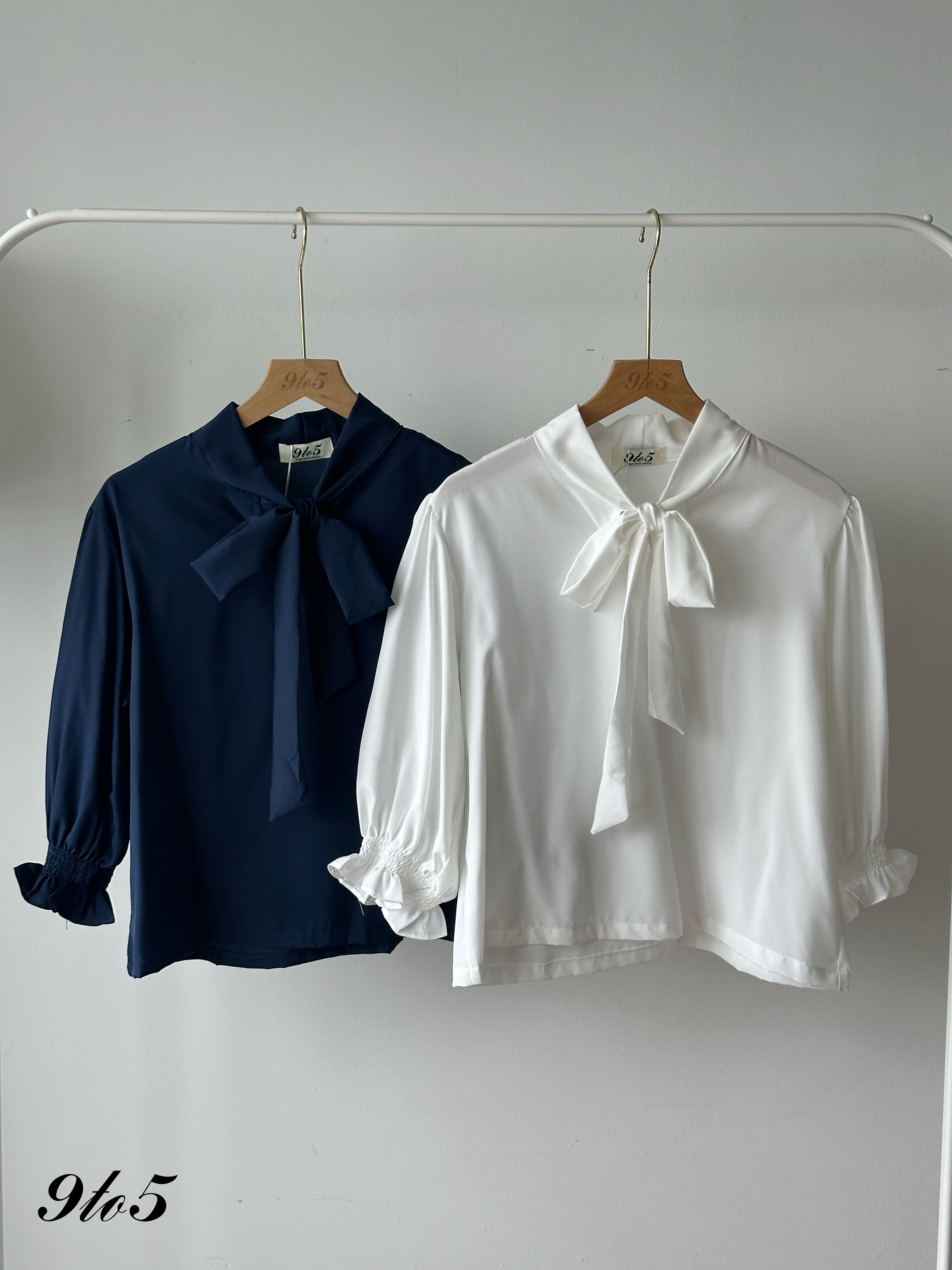 T4294 Bow-tie Half Sleeve Shirt - 4 Colors 