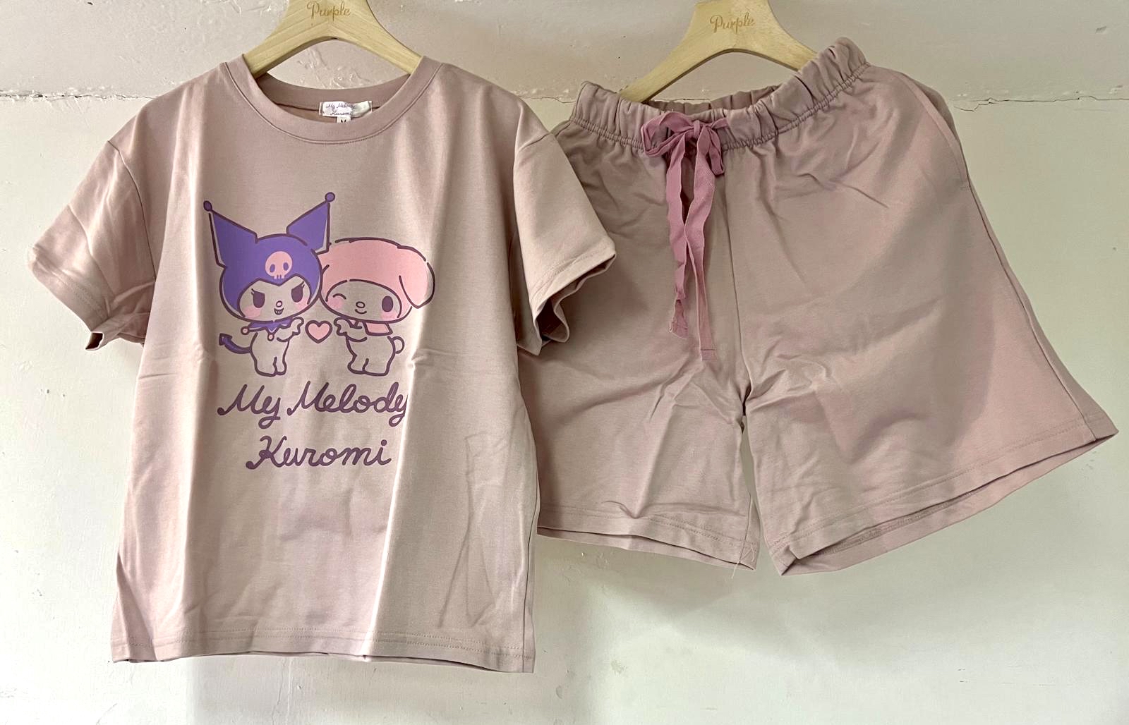 🎌日本直送🎌Kuromi x Melody 短衫短褲 家居服套裝