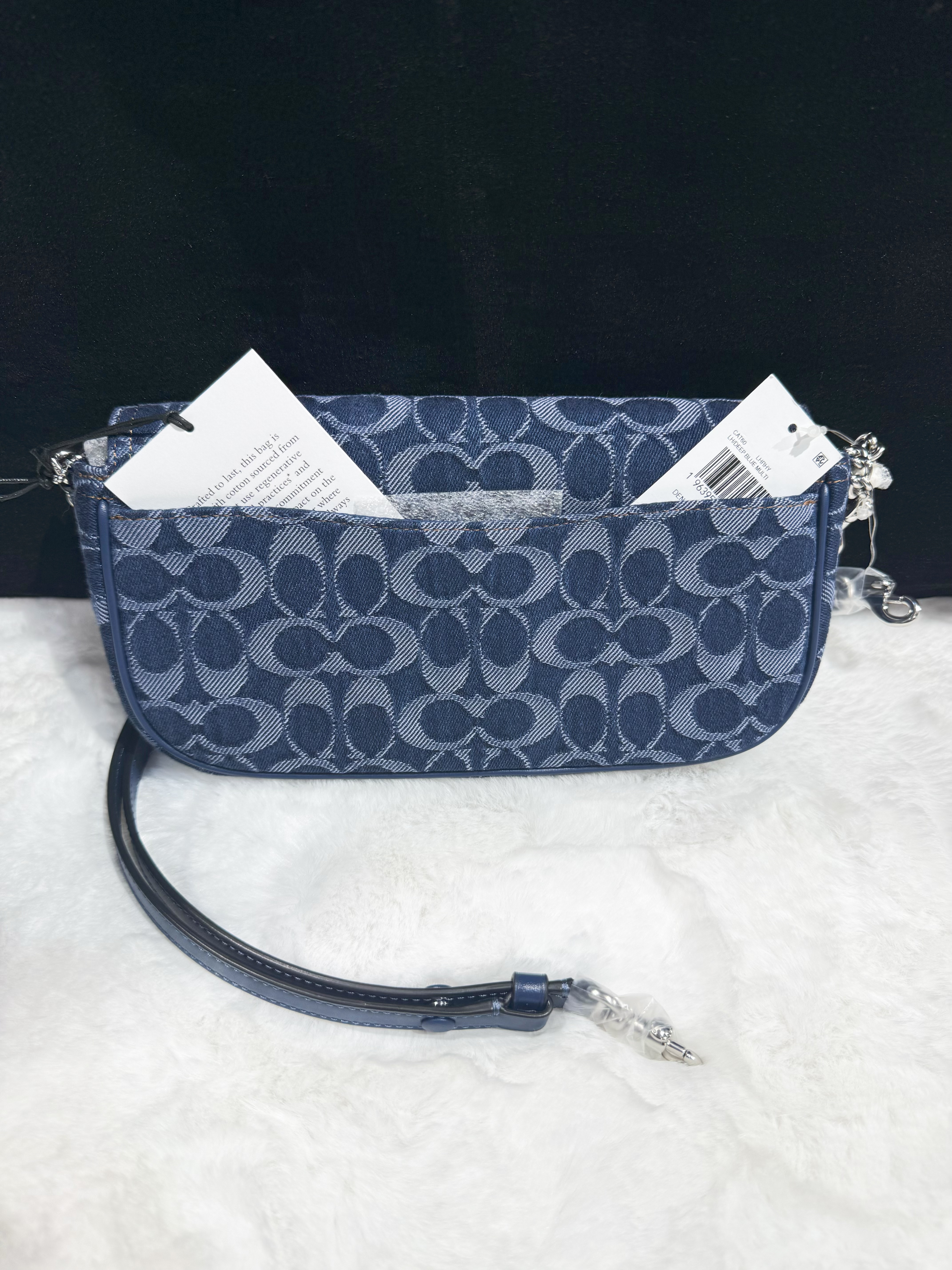 Coach Brook flap chain bag denim/m