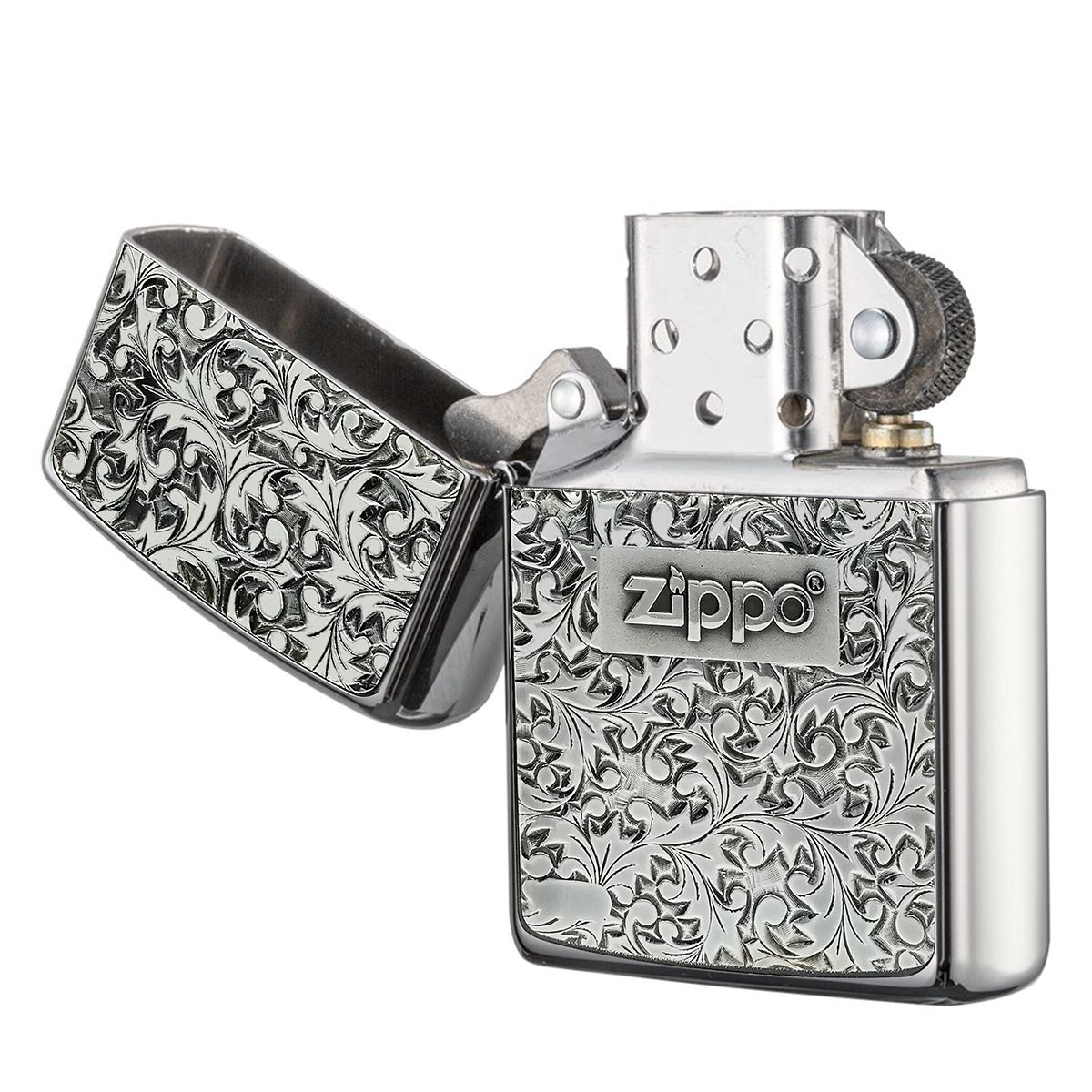 ZBT-5-231f  / ZA-5-231f 日版 唐草加厚版-銀色 | ZIPPO 指定授權經銷商 |美國製造 | 收藏