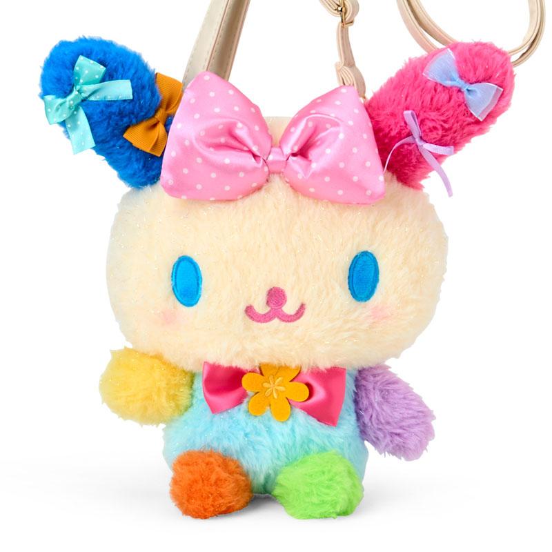 Sanrio 【一直最喜愛USAHANA】花小兔系列 毛公仔拉鍊斜孭袋