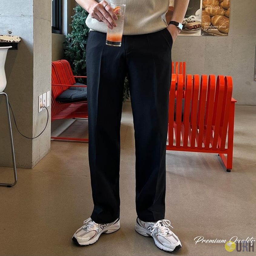 【100%保證韓國直送】Comfort Stretch 城市微寬鬆高彈力垂墜極簡直筒西褲 👖 [4 color] RG165881