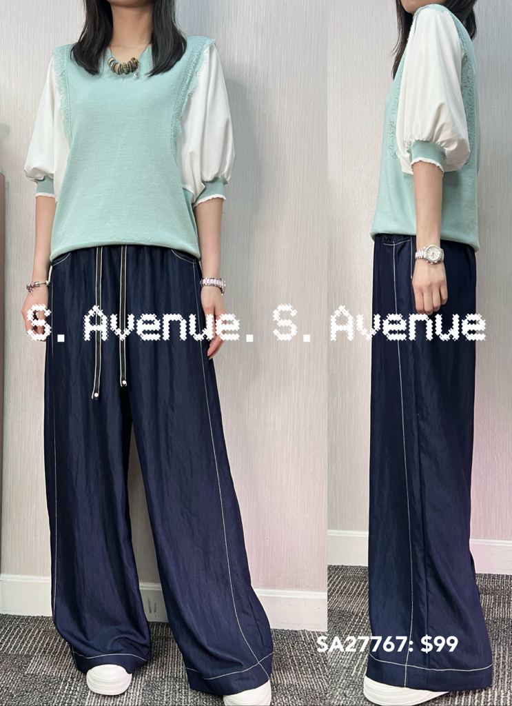 SA27767: 蝙蝠袖V領線top