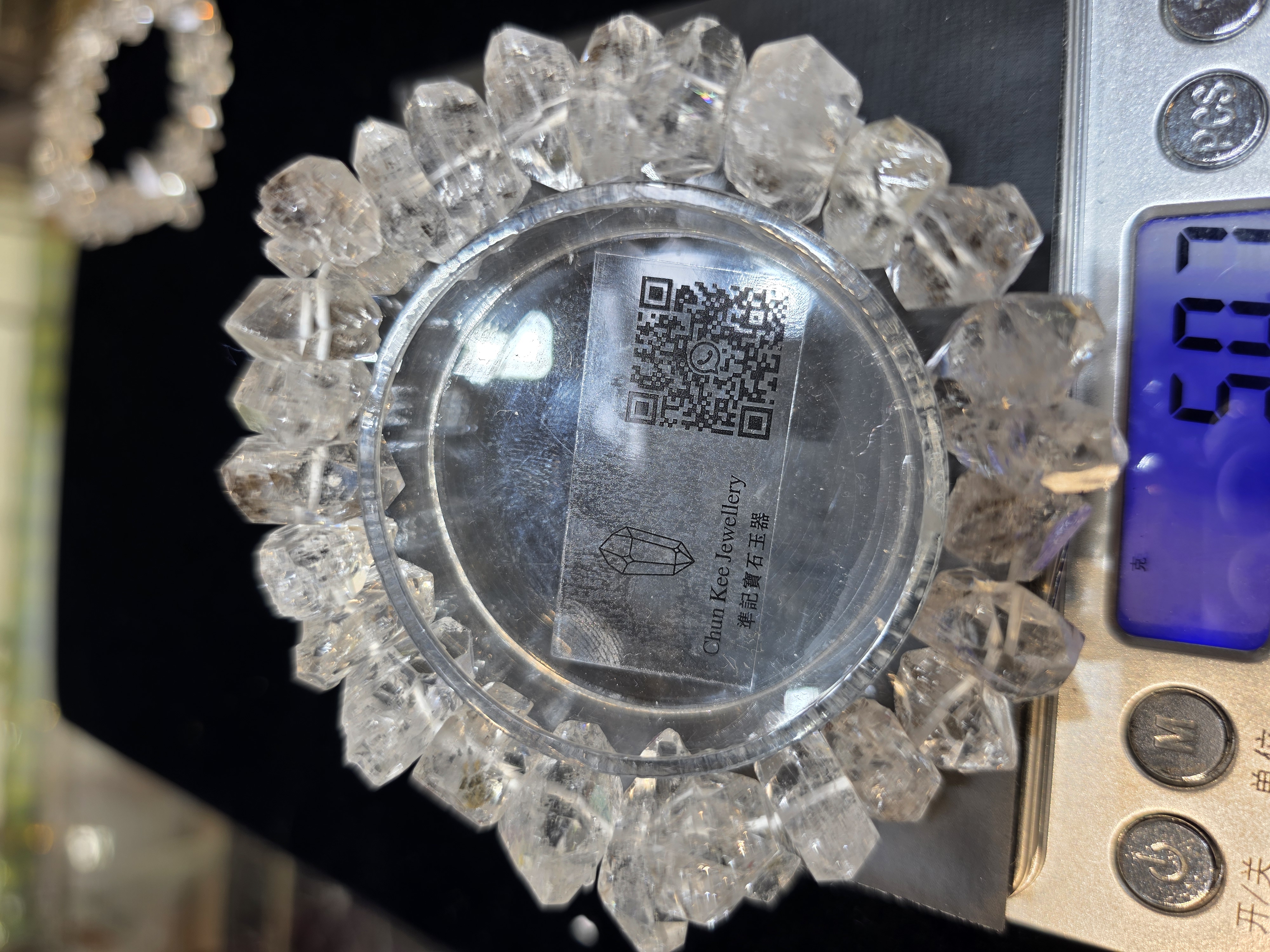 巴基斯坦閃靈鑽石手串(Herkimer Diamond)