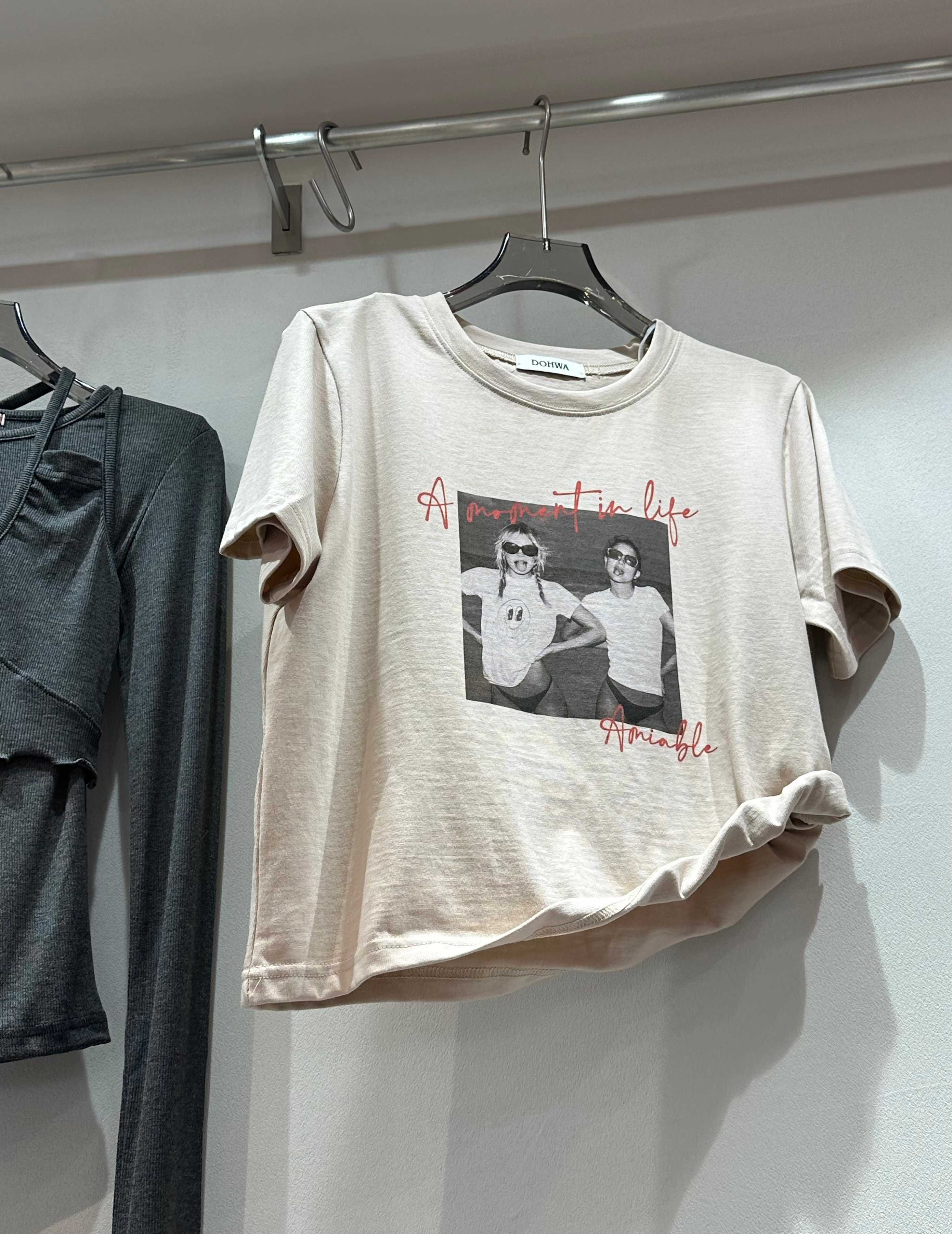 A14洗水print Tee