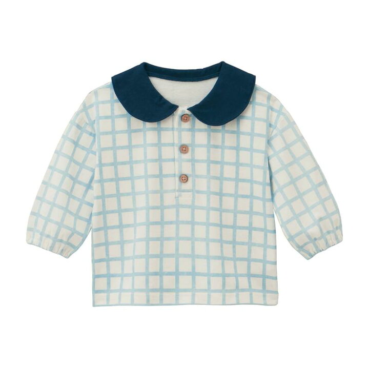 🇯🇵預訂 日本直送🇯🇵三色格紋圓領長袖上衣