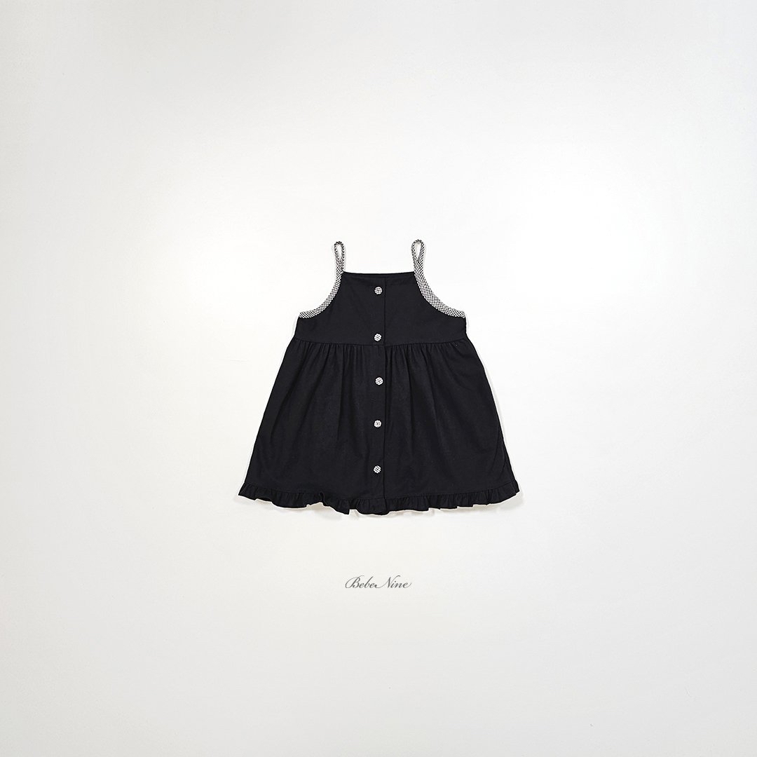 ☀️預訂 韓國直送☀️🇰🇷Bebenine三色荷葉邊下擺純棉吊帶連身裙