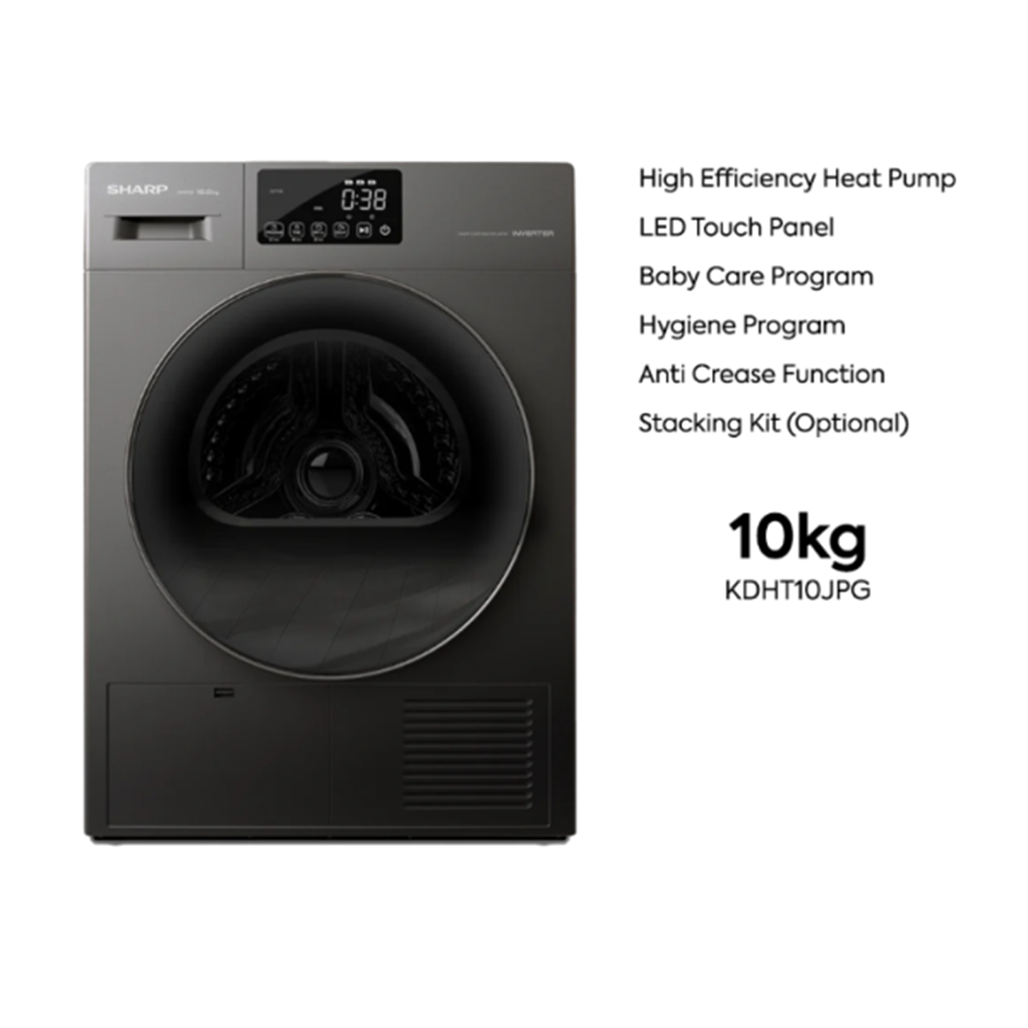Sharp 10kg Heat Pump Dryer (KDHT10JPG)