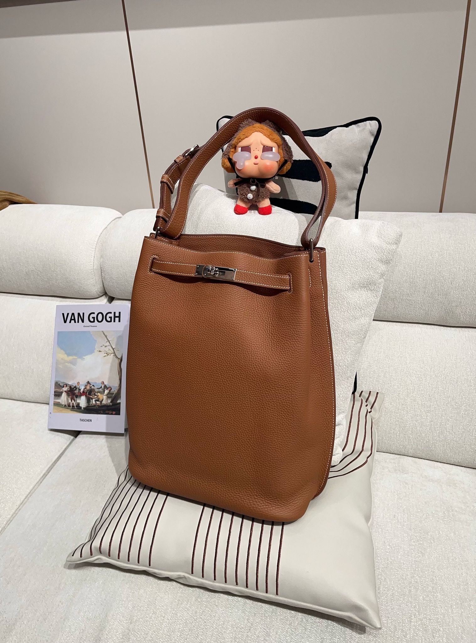 Hermes So Kelly Stamp [Q] Gold 100%Authentic, 95%New ✅Dust bag✅Box