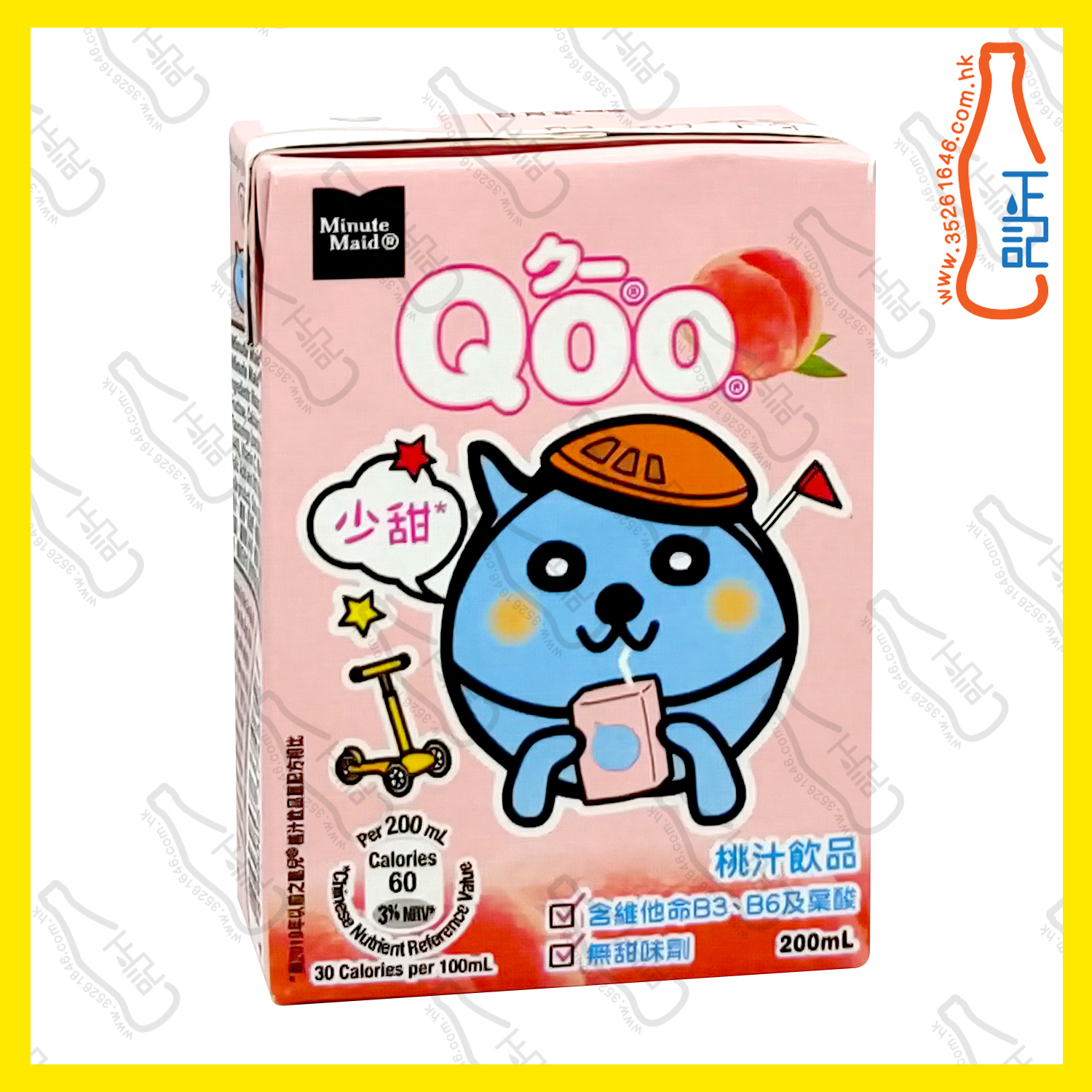 Minute Maid Qoo 桃汁 200ml x 24包 /箱