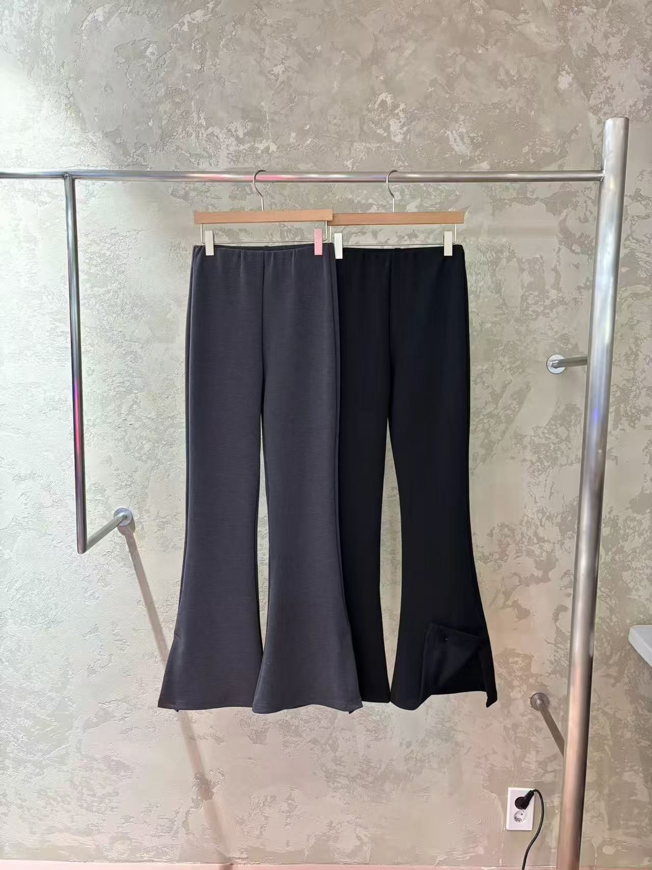 懶人皇牌開衩闊褲