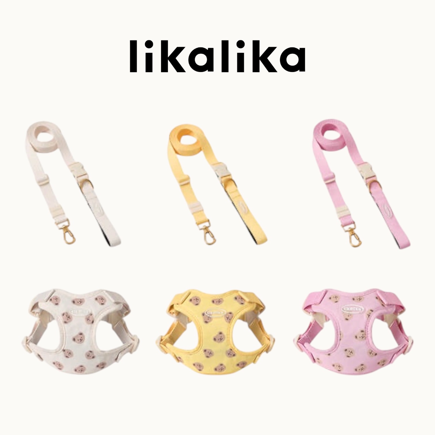 *likalika🇰🇷熊圖案胸背拖帶套裝