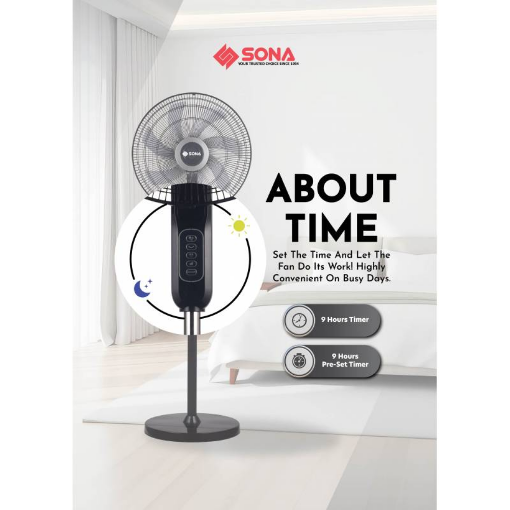 Sona 18" Remote DC Stand Fan SFS 1192DC QT