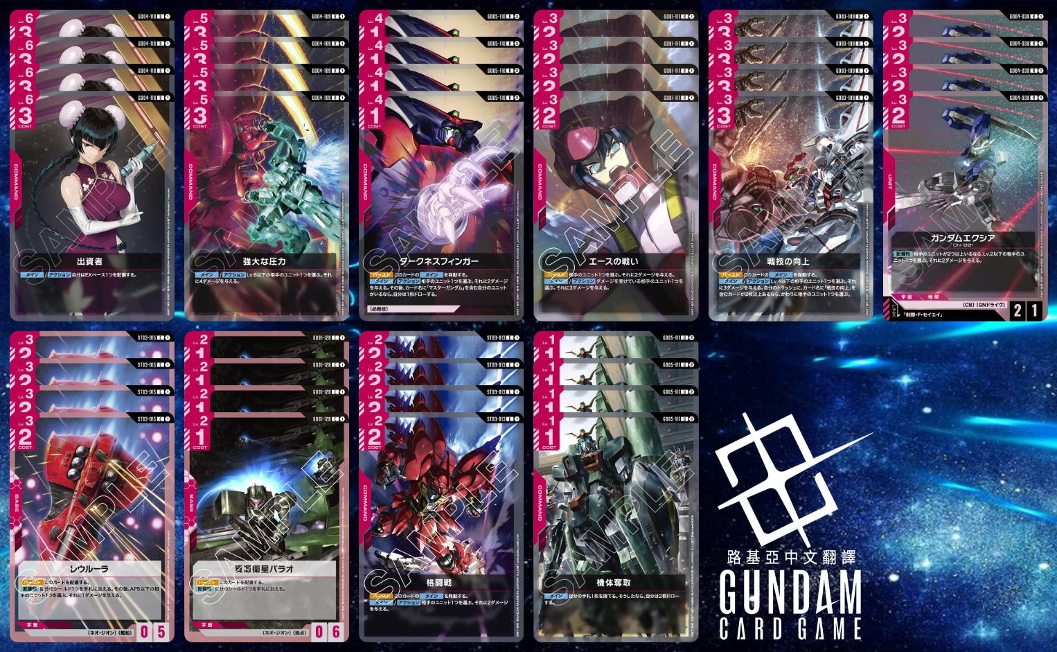Gundam TCG Card Game - RED GENERIC CARD