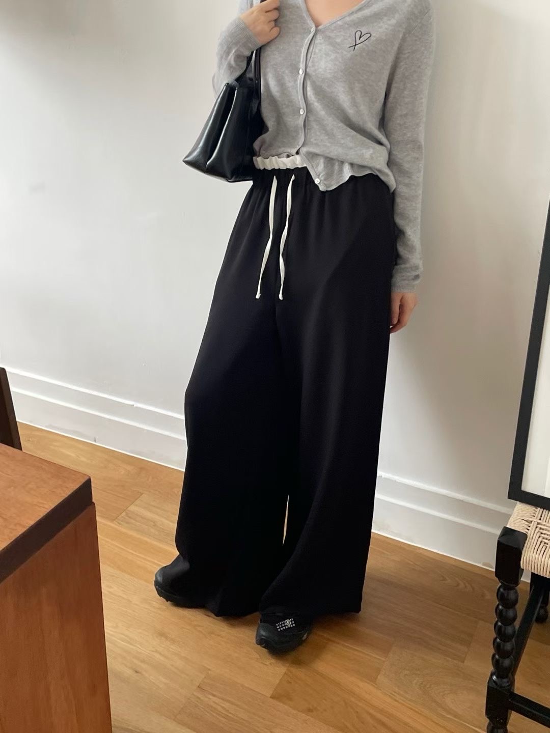 BOT02_09 撞色褲頭闊褲 (2色)