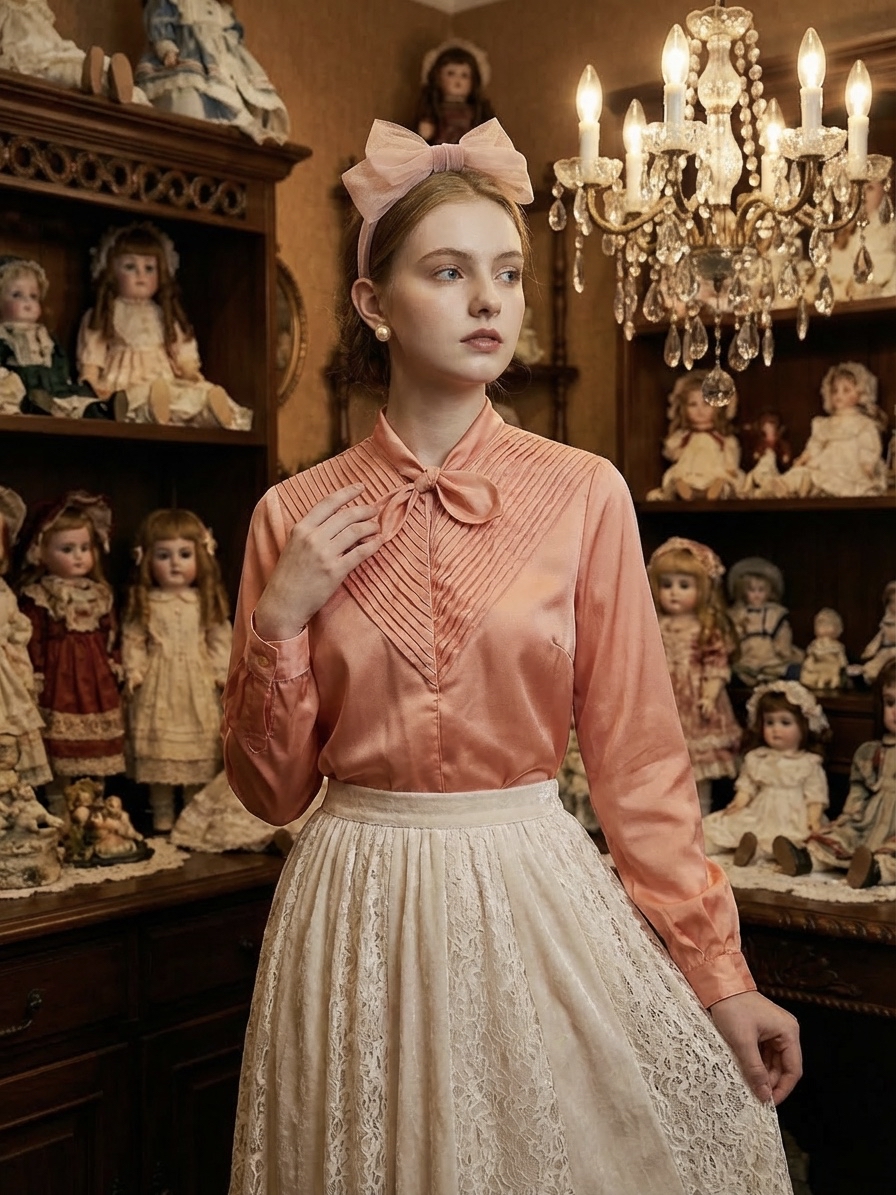 東京製娃娃蝴蝶結手工壓摺公主禮服