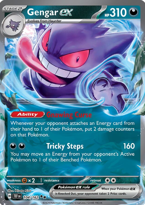 Pokemon TCG Scarlet & Violet—Temporal Forces 104/162 Gengar EX 