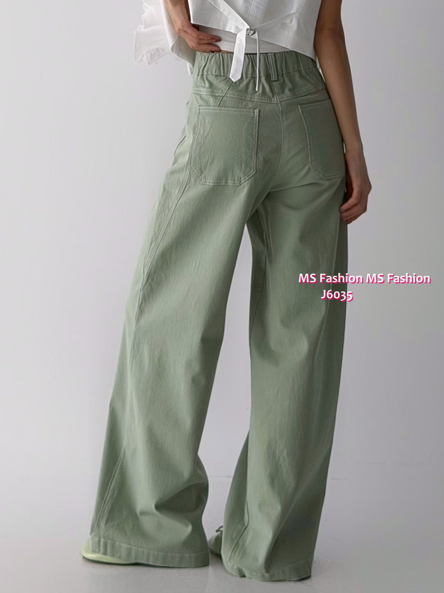 J6035 韓國🇰🇷靚色闊筒褲