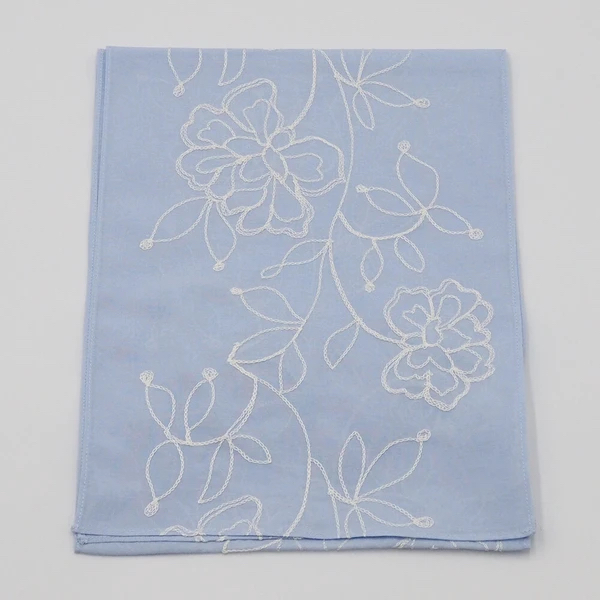 日本進口Lune Jumelle花朵刺繡防UV輕薄圍巾