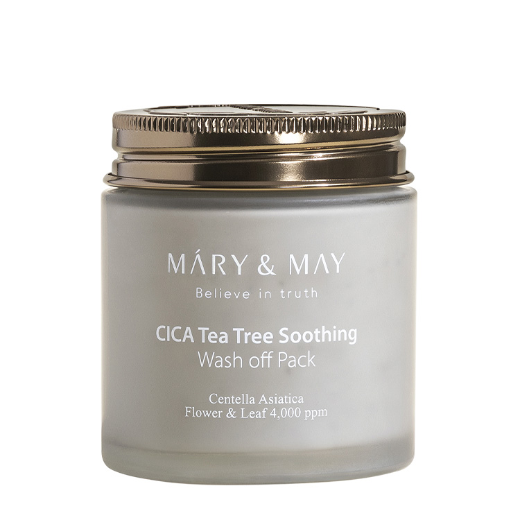 Mary & May Vegan CICA Tea Tree Soothing Wash off Pack純素積雪草茶樹舒緩水洗面膜125g