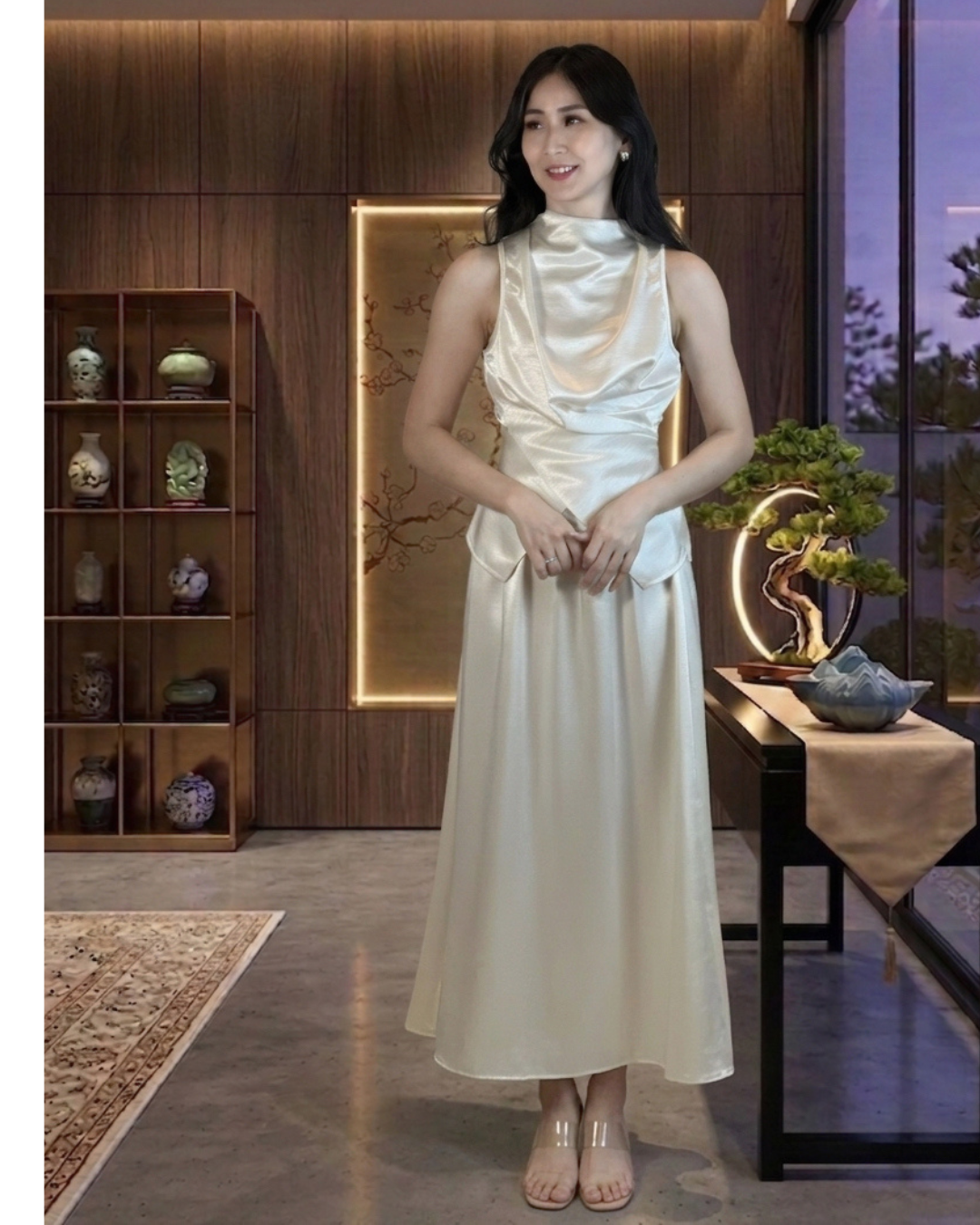 5108  Harriet Luxe Ensemble With A-Line Skirt  Set Wear 