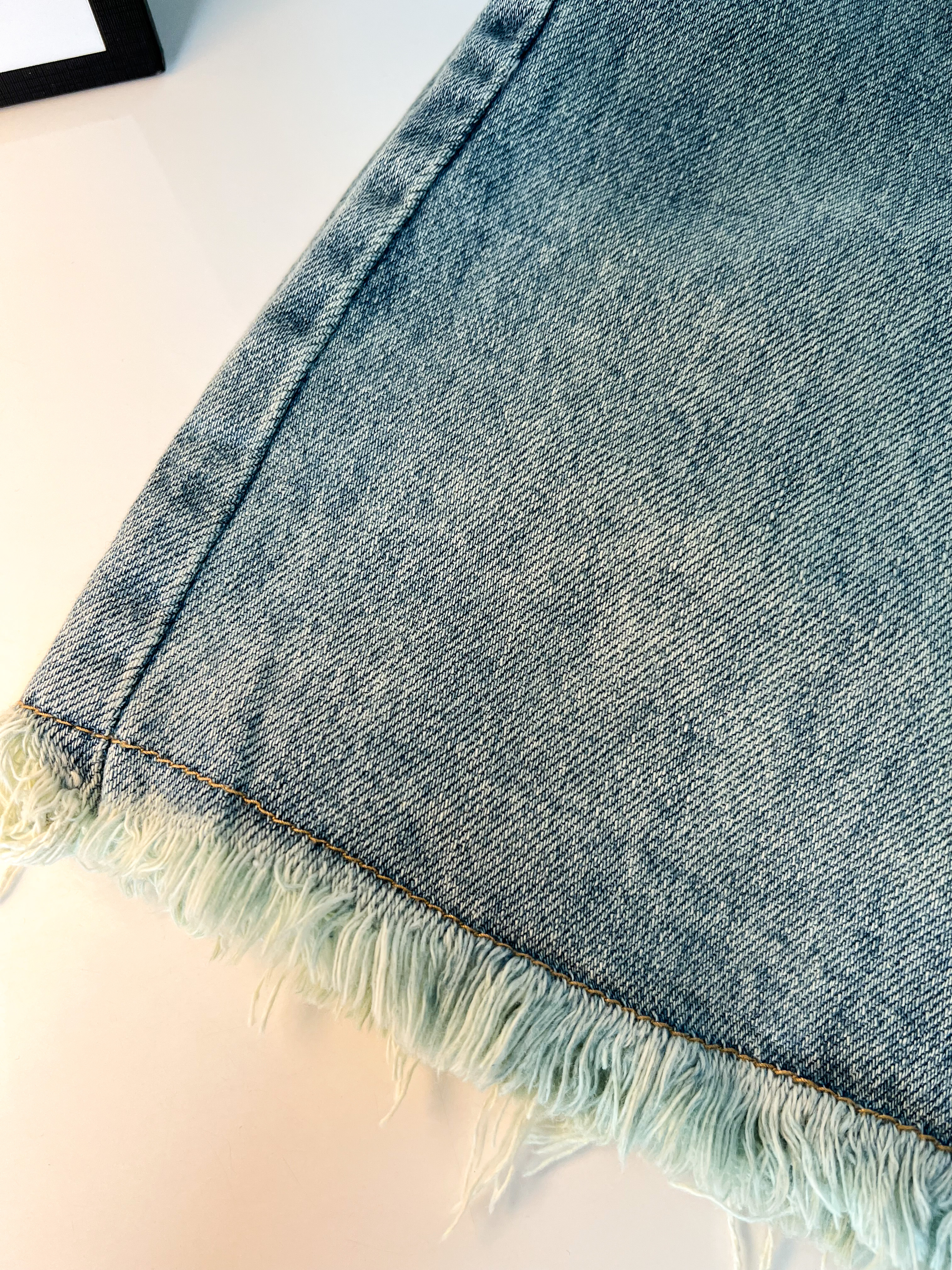 Fringe Denim A line Skirt韩版个性流苏a字牛仔短裙