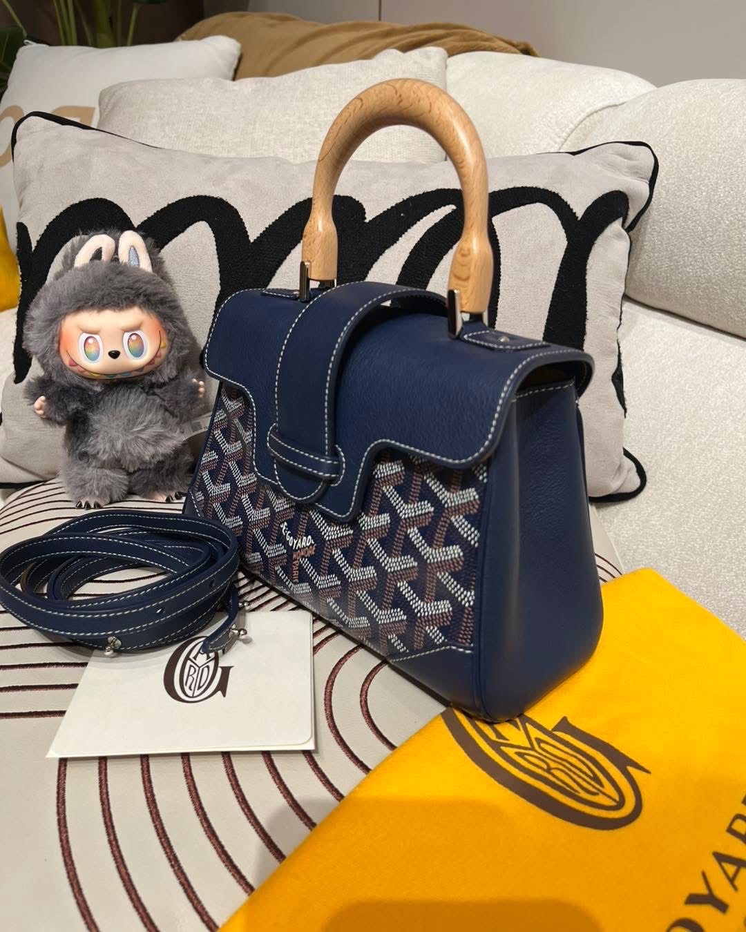 Goyard Saigon mini BLEU MARINE 100%Authentic ,98%new ✅strap✅dust bag