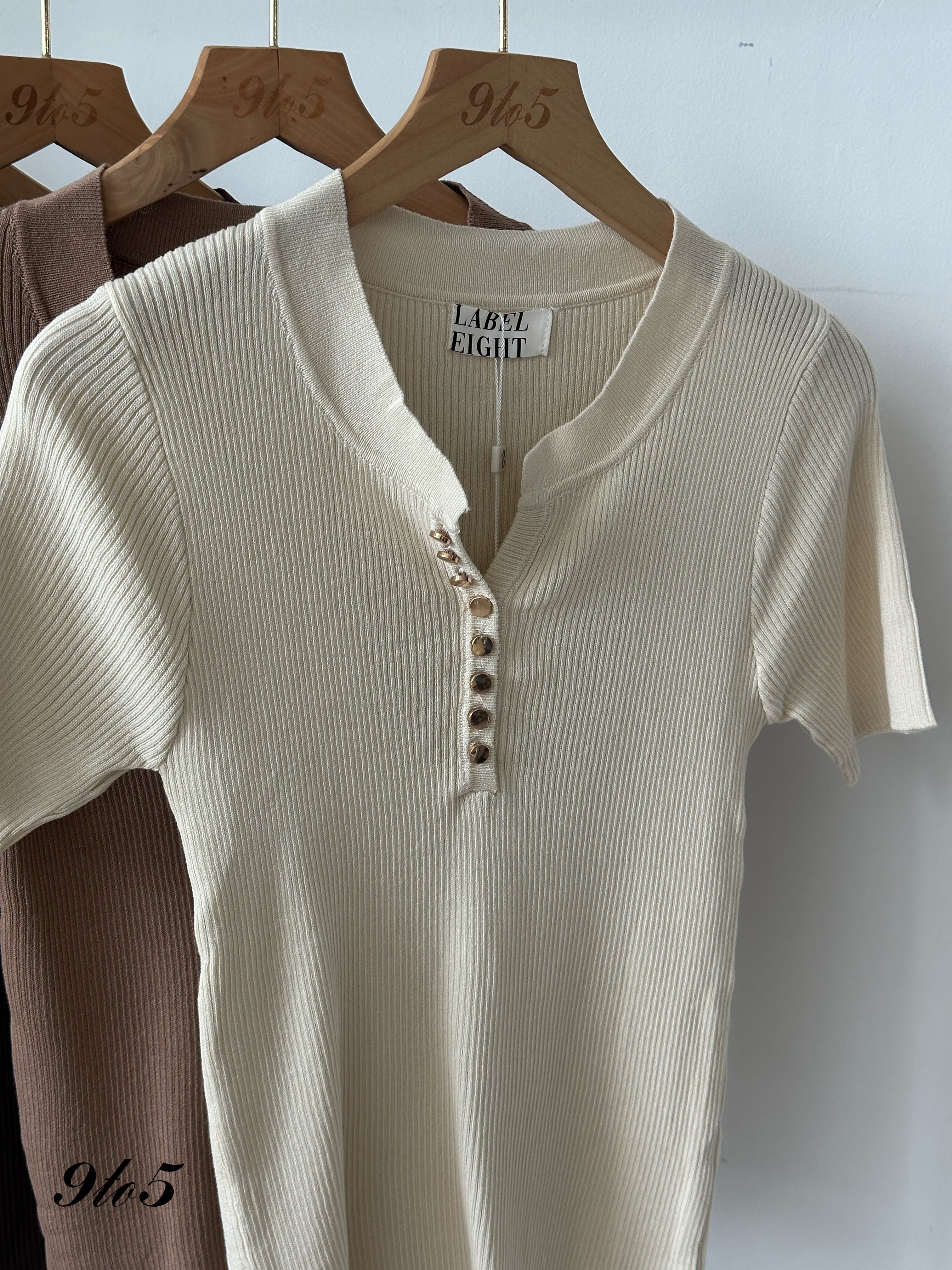 T3999 V Neck Knit Top - 6 Colors 