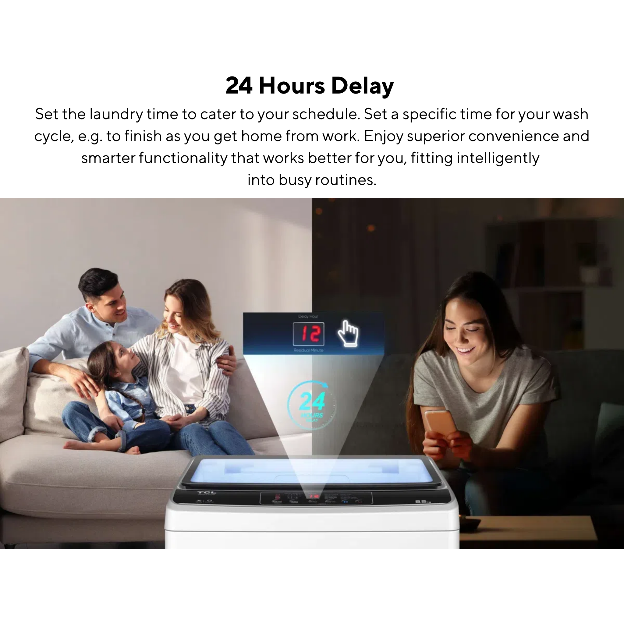 TCL 20kg Direct Drive Top Load Washing Machine (TWA200-P31DG)