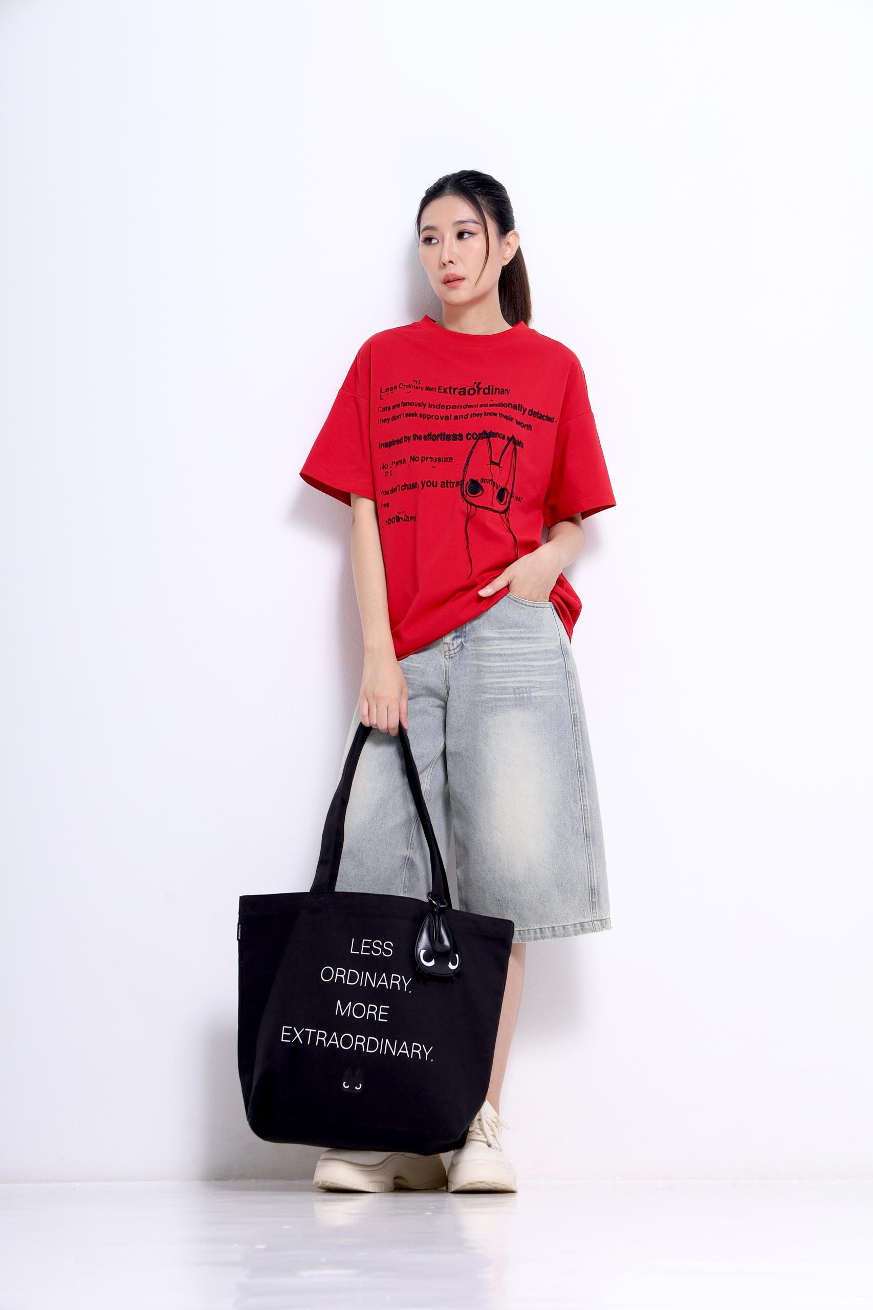 CB2662 OMO X LETTERS OVERSIZED TEE