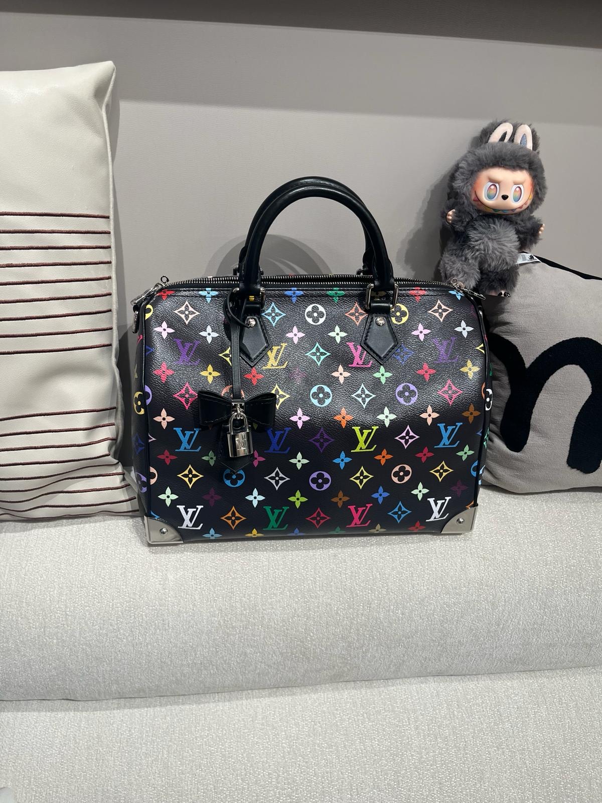 LV x TM Speedy Soft 30 M13257 村上隆黑彩花限量 Louis Vuitton x Murakami 100%Authentic, 99%New閑置品✅專門店收據✅nfc ✅dust bag ✅box