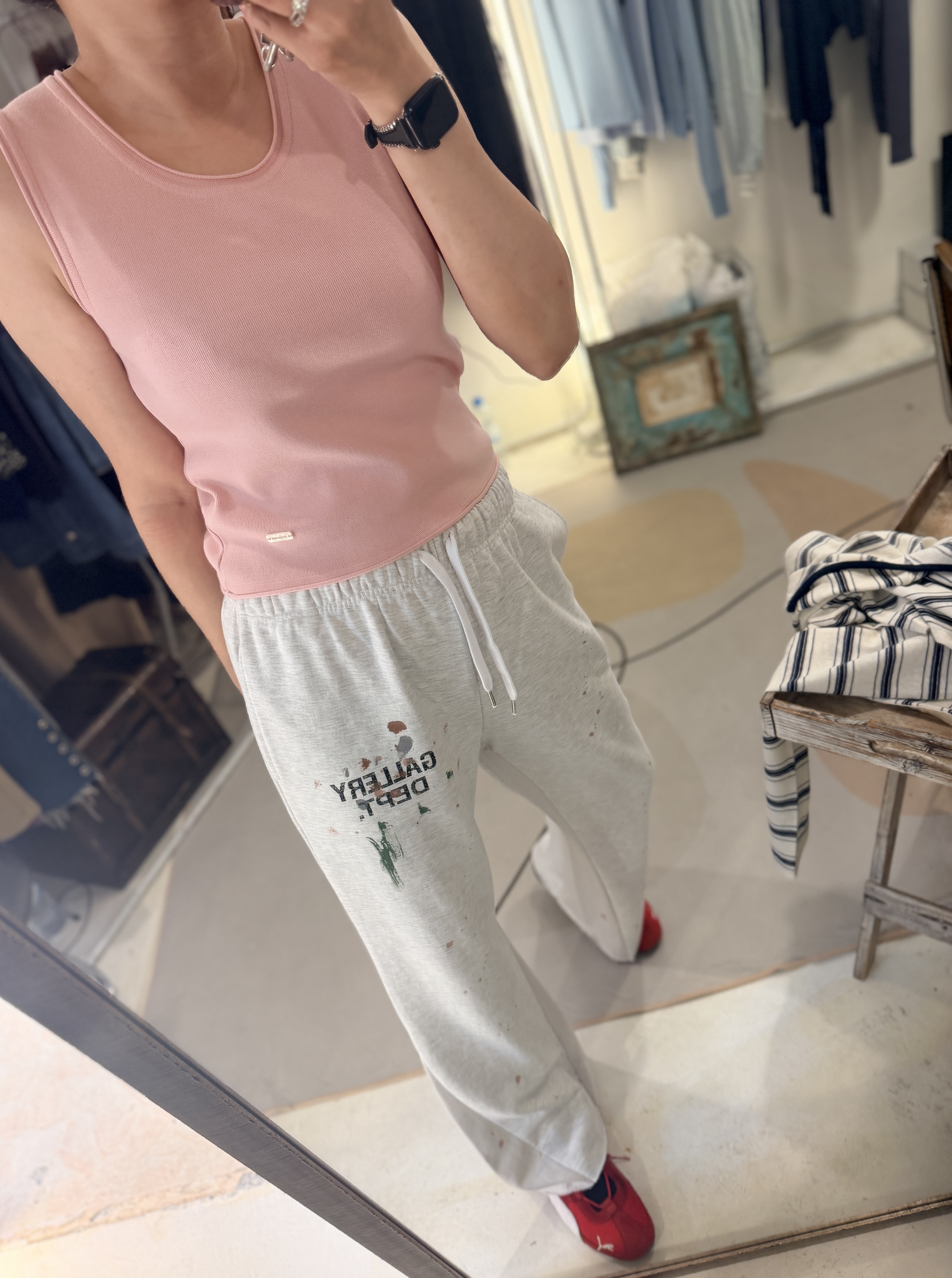 Pink knit vest