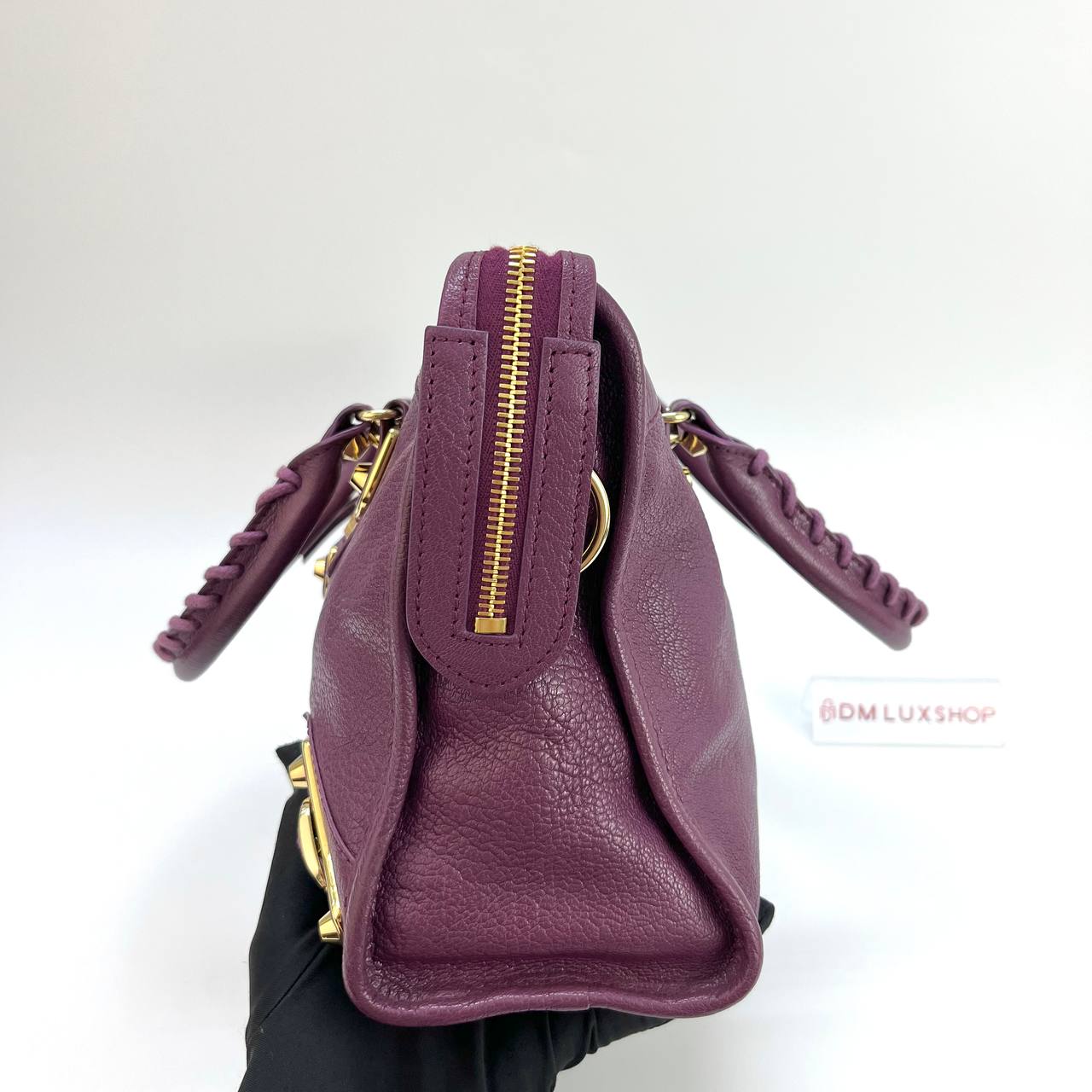 Balenciaga Purple Small Chèvre Classic City Bag GHW