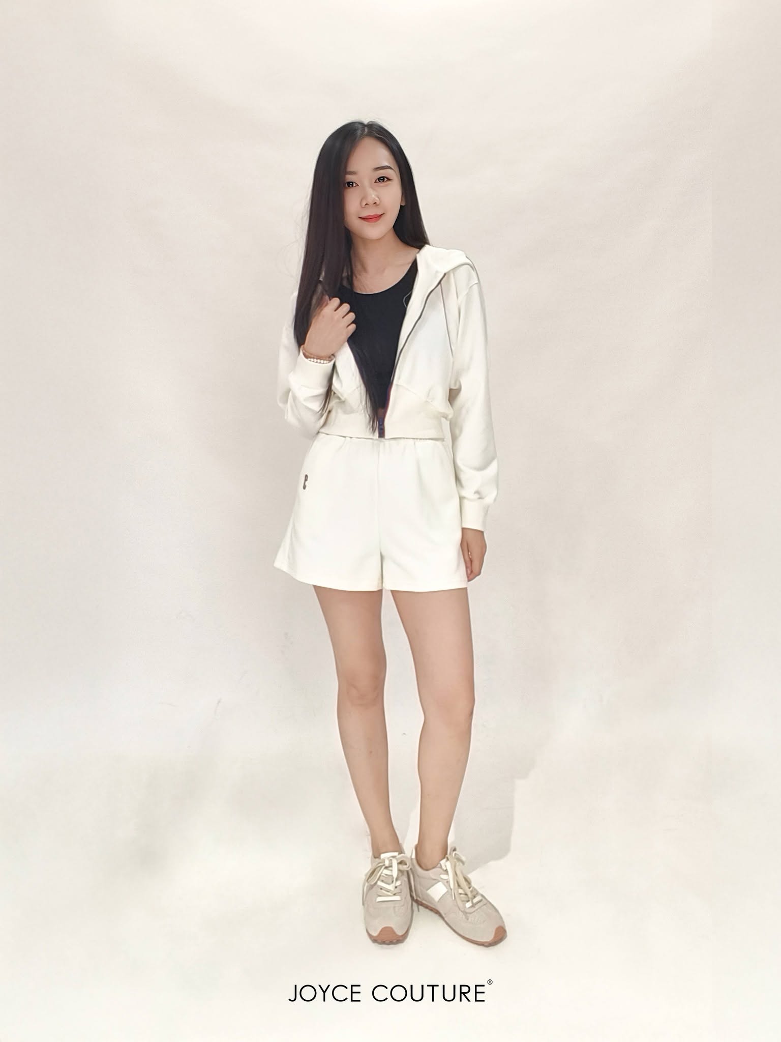 撞色滚边外套 T0766