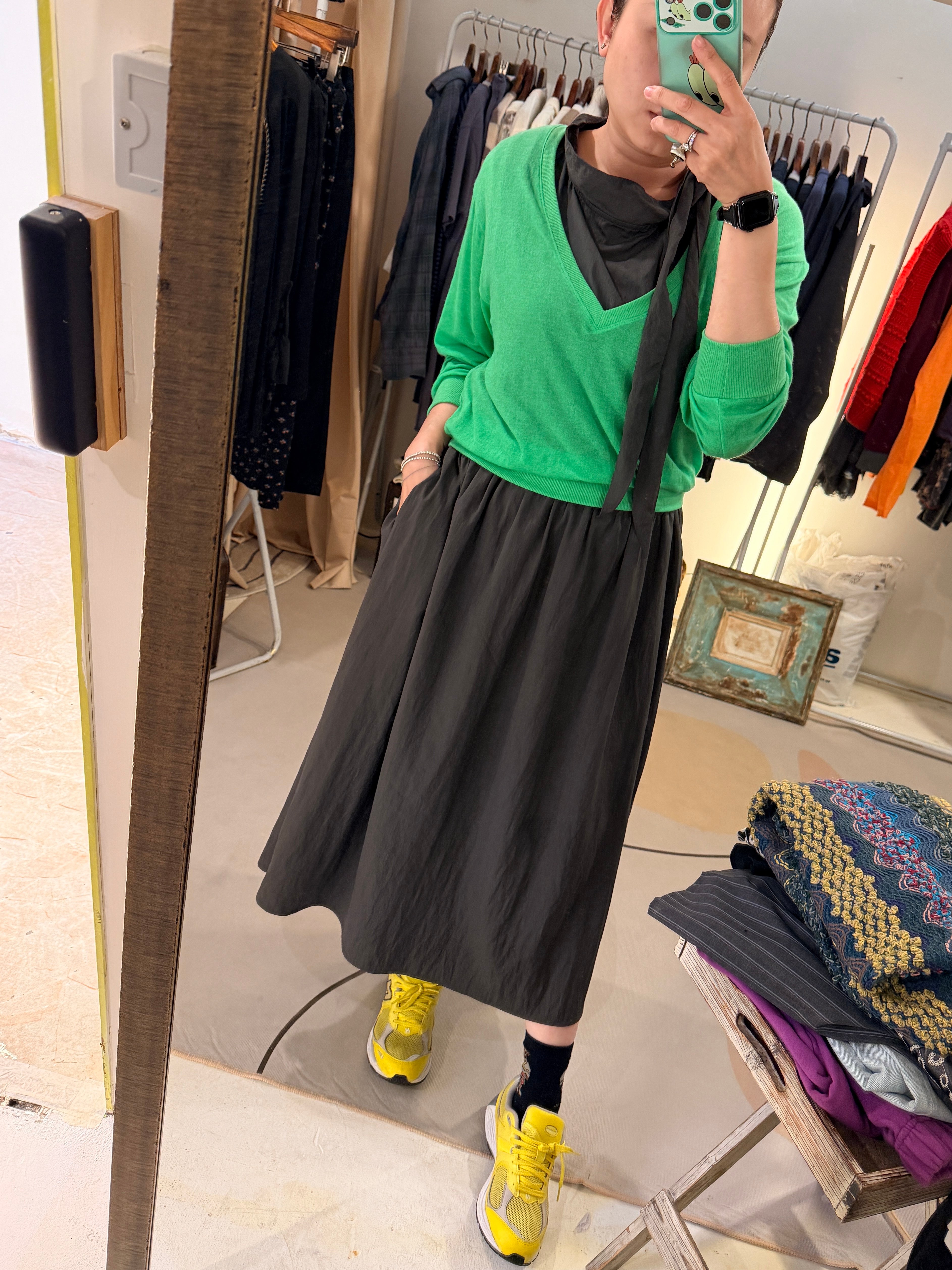 Deep V soft knit
