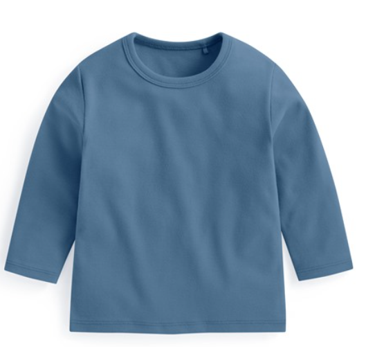 磨毛羅紋圓領長袖T恤