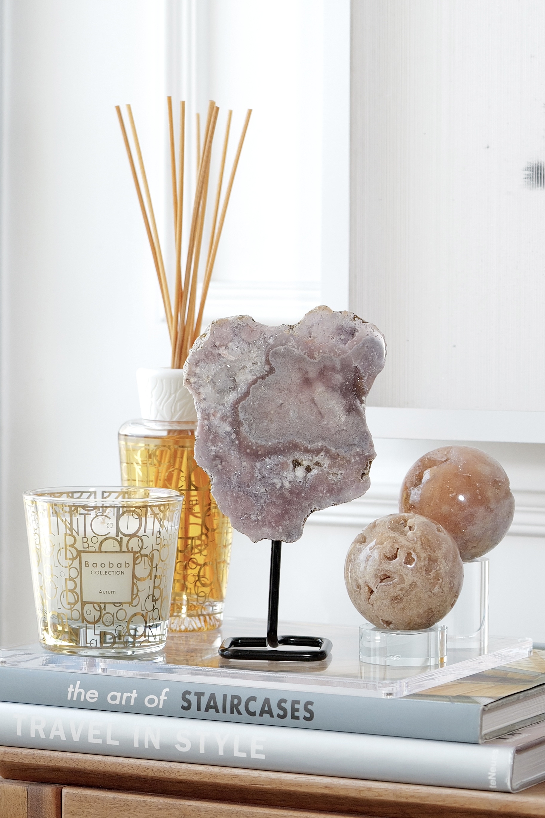 ༒19.8cm粉紅紫水晶 晶牙原石 連托架擺件༒PA.7008C2AGAA8-RA22*9em