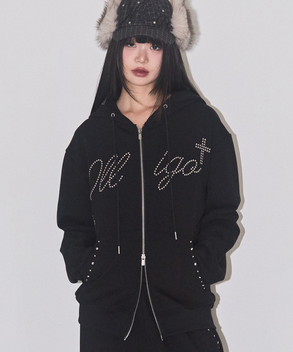 🇰🇷訂購｜ILLIGO｜Cross Hotfix Zip-up Hoodie 3色 