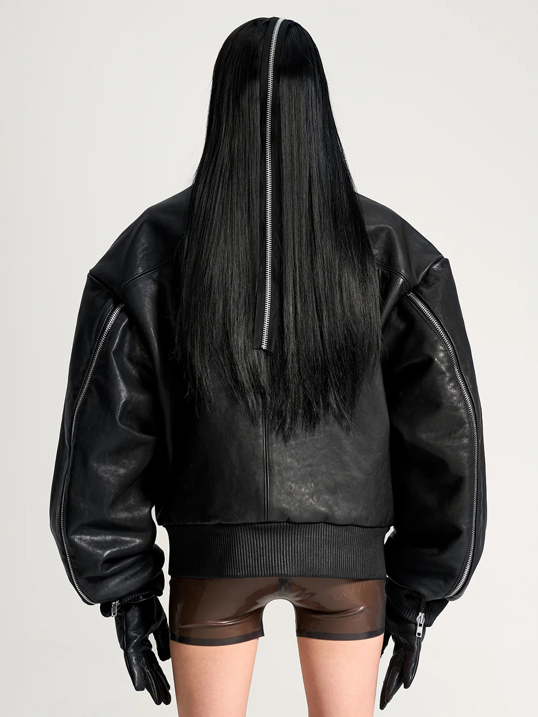 VAR-45｜RIFT FORM · ZIP-SLEEVE LEATHER BOMBER