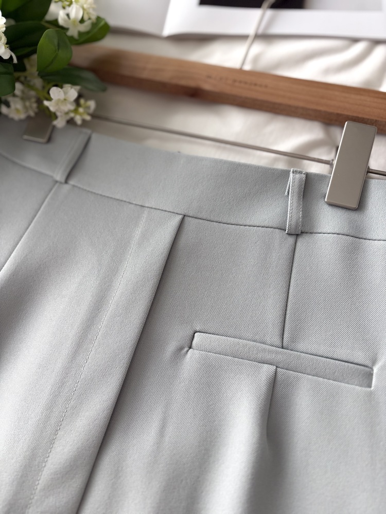 Belted Pencil Skirt (Blue)